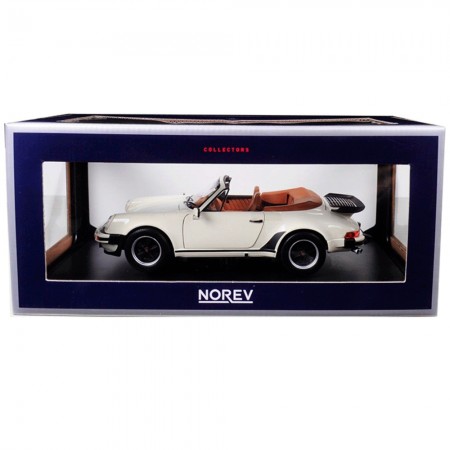 Carro Norev Porsche 911 Turbo Cabriolet - 1987 - Escala 1/18 - Preto Marfim