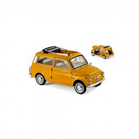 Carro Norev Fiat 500 Giardiniera - 1968 - Escala 1/18 - Amarelo Positano