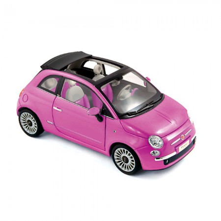 Carro Norev Fiat 500 - 2010 - Escala 1/18 - To Rosa