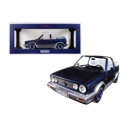 Carro Norev Volksvagen Golf Cabriolet Bell Air - 1992 - Escala 1/18 - Azul Metlico