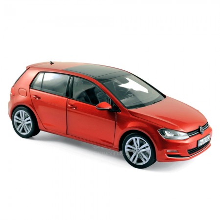 Carro Norev Volkswagen Golf - 2013 - Escala 1/18 - Vermelho Por do Sol