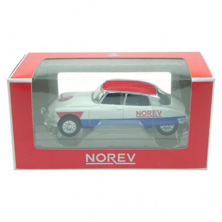 Carro Norev Citroen Ds19 Cycliste - 1958 - Escala 1/64 - Azul /branco