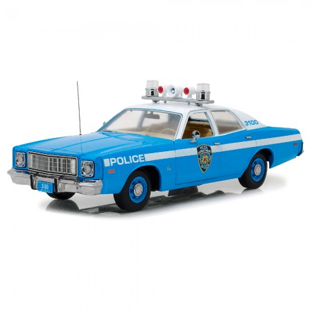 Carro Greenlight Plymouth Fury Police New York Police Department - 1975 - Escala 1/18