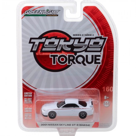 Carro Greenlight Nissan Skyline Gt-r Tokyo Torque - 2001 - Escala 1/64