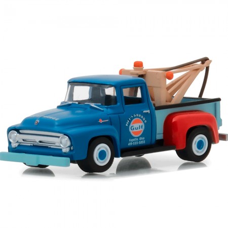 Carro Greenlight Ford F-100 Tow Trucks Blue Collar - 1956 - Escala 1/64