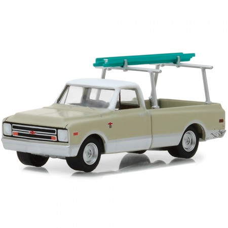 Carro Greenlight Chevrolet C-10 Blue Collar - 1970 - Escala 1/64 -