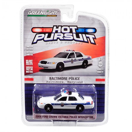 Carro Greenlight Ford Crown Victoria Hot Pursuit - 2008 - Escala 1/64