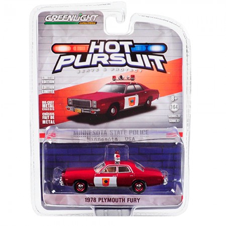 Carro Greenlight Plymouth Fury Hot Pursuit - 1978 - Escala 1/64