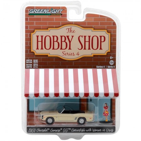 Carro Greenlight Chevrolet Camaro Hobby Shop - 1969 - Escala 1/64