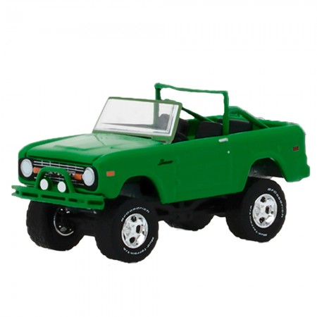 Carro Greenlight Ford Bronco 1971 Bfgoodrich - Escala 1/64 - Verde