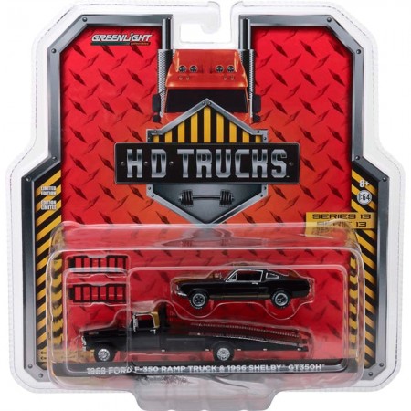 Carro Greenlight F-350 Ramp Truck & Shelby - Escala 1/64