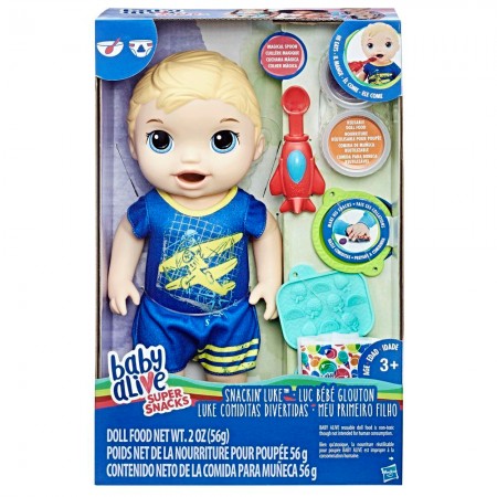 Boneca Hasbro Baby Alive - Snackin Luke Blonde C1883