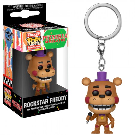 Chaveiro Funko Pop - Keychain Fnaf Pizza Rockstar Freddy