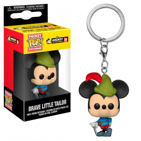 Chaveiro Funko Pop Keychain - Disney Mickey 90th Brave Little Tailor