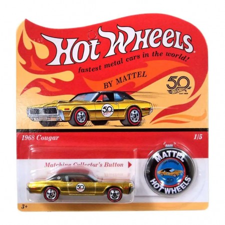 Carro Hot Wheels - 50th Cougar 1968  1/5