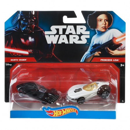 Carro Hot Wheels - Kit 2in1 Star Darth Vader Vs Leia