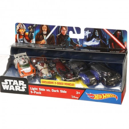 Carro Hot Wheels - Kit 5in1 Star Wars - Light Side Vs Dark Side Ckk83