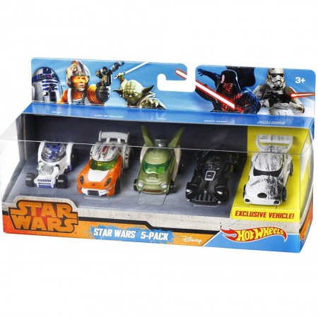 Carro Hot Wheels - Kit 5 In 1 - Star Wars