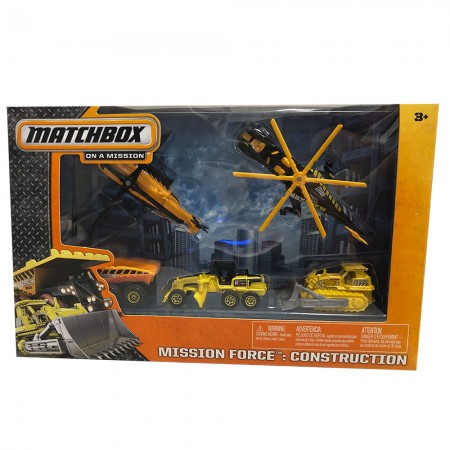 Carro Matchbox - Kit 5in1 Mission Force Construction  W5281