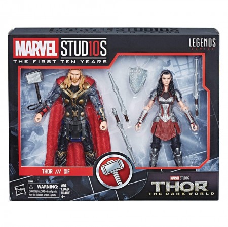 Boneco Hasbro Marvel Legends Thor The Dark World - Thor + Sif 2pack E2448