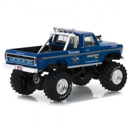 Carro Greenlight Ford F-250 Monster Truck - 1974 - Escala 1/64 - Azul Marinho  29934