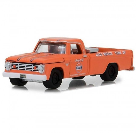Carro Greenlight Dodge D-100 Gulf Auto Repair Tune - Escaa 1/64 - 1965 41060-b