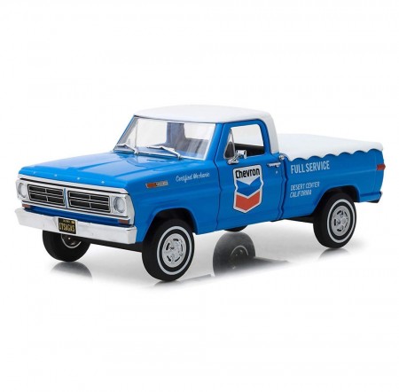 Carro Greenlight Running Empty Ford F-100 - Escala 1/24 - 1967 - Blue 85013