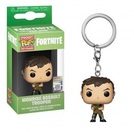 Chaveiro Funko Pocket Pop Keychain Fortnite Highrise Assault Trooper