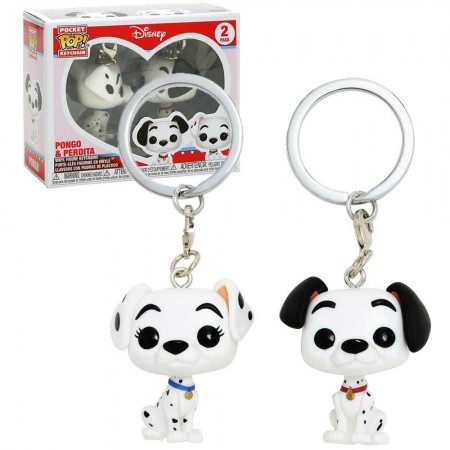 Chaveiro Funko Pop Keychain - Disney 101 Dalmatas Pongo/perdita 2pack