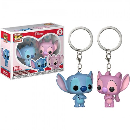 Chaveiro Funko Pocket Pop Keychain - Disney Stitch/angel 2pack