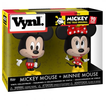 Boneco Funko Vynl Disney Mickey + Minnie 2pack