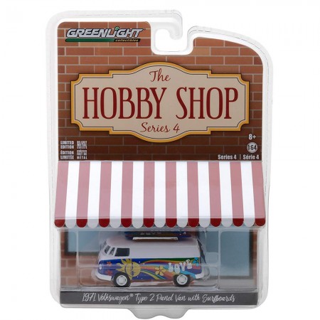 Carro Greenlight Volkswagen Van W/surf Bord 1971 97040-c