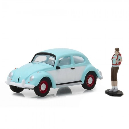 Carro Greenlight Classic Volkswagen Beetle W/back - Escala 1/64