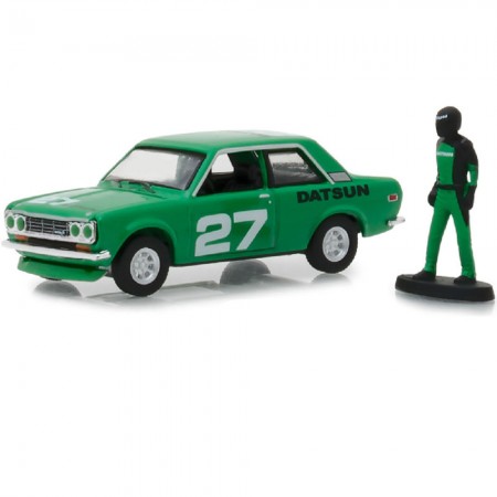 Carro Greenlight Datsun 510 C/race Car Driver 1970 - Escala 1/64