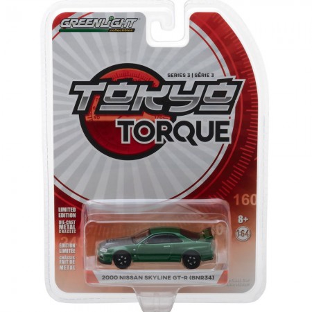 Carro Greenlight - Nissan Skyline Gt-r (bnr34) 2000 - Escala 1/64