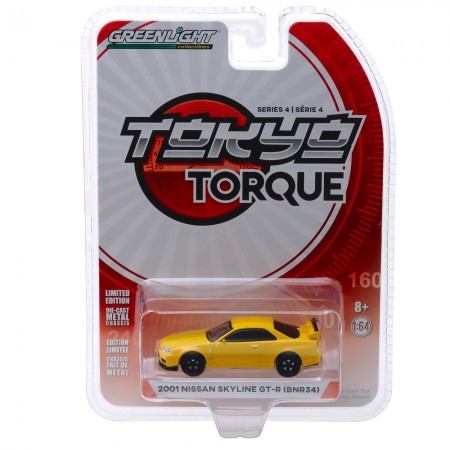 Carro Greenlight Nissan Skyline Gt-r (bnr34) 2001 - Escala 1/64