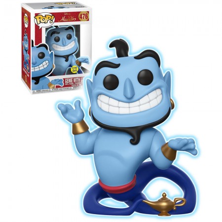 Funko Pop Disney Exclusive - Aladdin Genie With Lamp Glows  In The Dark 476