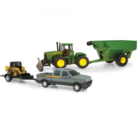 Set Ertl Trator e Pickup John Deere Mega Hauling Playset - Escala 1/32 45363