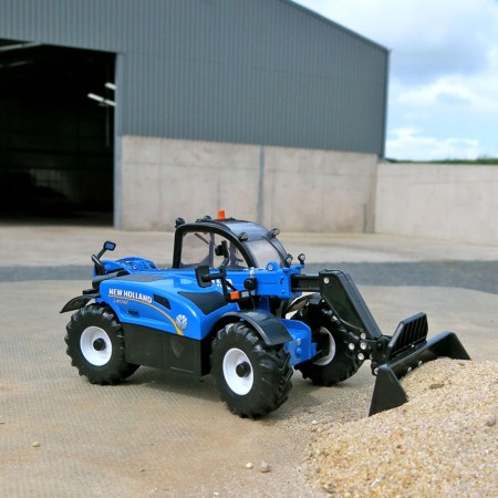 Trator Manipulador Telescpico Ertl New Holland - Telehandler Lm7 42 43085a - Escala 1/32