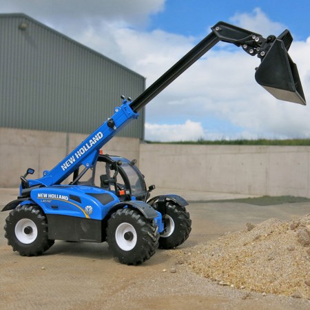 Trator Manipulador Telescpico Ertl New Holland - Telehandler Lm7 42 43085a - Escala 1/32