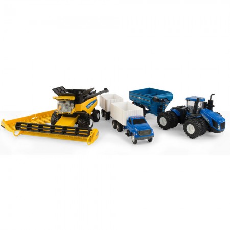 Set Colheitadeira Ertl New Holland - Cr9.90 C/t9.645 Harvesting Set 13933 - Escala 1/64