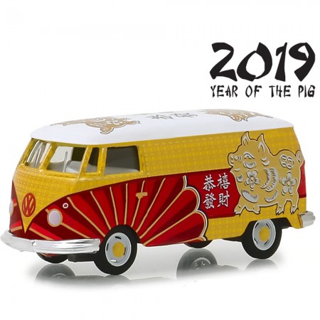 Carro Greenlight Volkswagen Type 2 Panel Van Chinese - 2019 - Escala 1/64