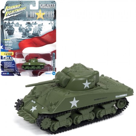 Tanque Johnny Lightning Greatest Generation - Wwii M4a3 Sherman Tank Jlml003a - Escala 1/100