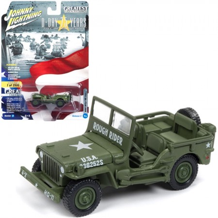 Carro Johnny Lightning Greatest Generation - Wwii Willys Mb Jeep Jlml003a - Escala 1/64