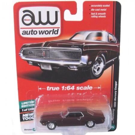Carro Auto World - Mercury Cougar Aw64021a  - Ano 1969 - Escala 1/64