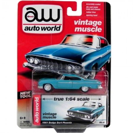 Carro Auto World - Dodge Dart Phoenix Aw64002b - Ano 1961 - Escala 1/64