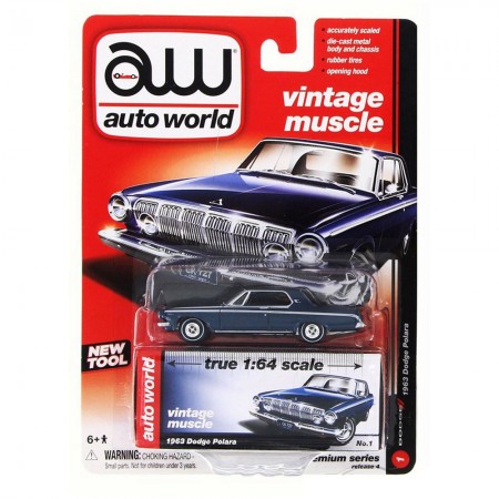 Carro Auto World - Dodge Polara  Aw64032a - Ano 1963 - Escala 1/64