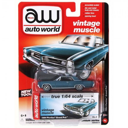 Carro Auto World - Pontiac Grand Prix   Aw64032a - Ano 1964 - Escala 1/64