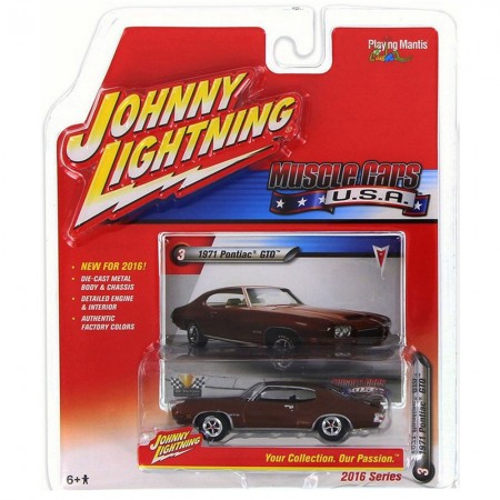 Carro Johnny Lightning Muscle Cars - Pontiac Gto Jlmc001a - Ano 1971 - Escala 1/64