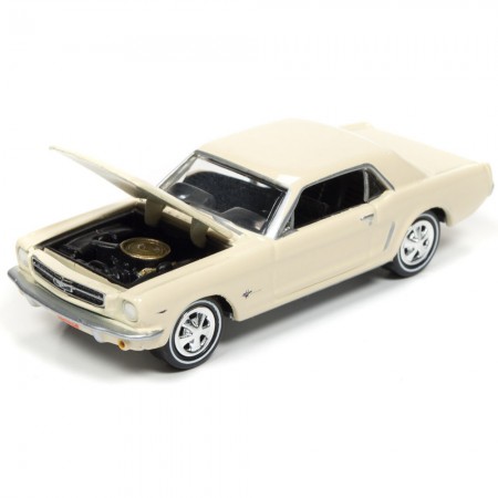 Carro Johnny Lightning Muscle Cars -  Ford Mustang Jlmc002b - Ano 1965 - Escala 1/64